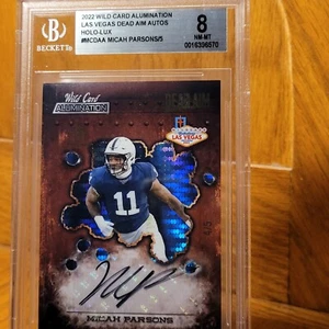 2022 Wild Card Alumination Las Vegas Dead Aim Autos Holo-Lux Micah Parsons 4/5 - Picture 1 of 7