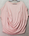 Easel Flowy Los Angeles Blouse Top Womens Large Pink Rayon Sleeveless Round Neck