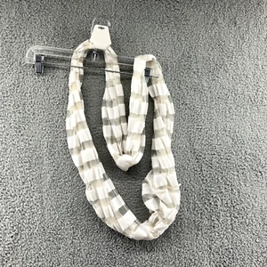 Echo Infinity Scarf White Clear Striped One Size - Picture 1 of 3