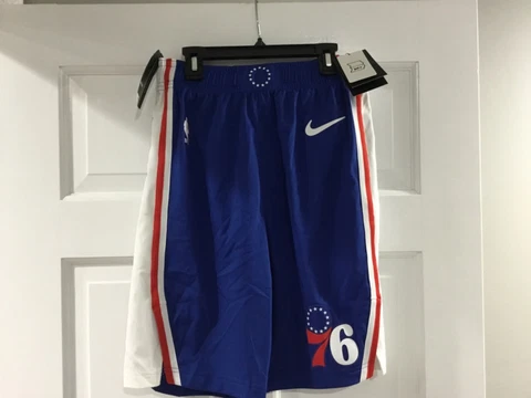 NWT-Men’s Nike Philadelphia 76ers Icon Embiid Swingman Shorts  Size SMALL (32) Cover
