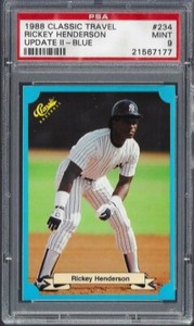 1988 Classic Update II #234 Rickey Henderson NY Yankees PSA 9 Mint 21567177