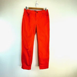 Boden Size 12 Orange Skinny Leg Denim Jeans UK Designer - Picture 1 of 12