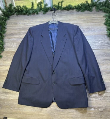 DARIO DI NAPOLI Blazer size 44-46 Long Navy Blue 100% Wool suit Jacket Italy - Image 1 of 4