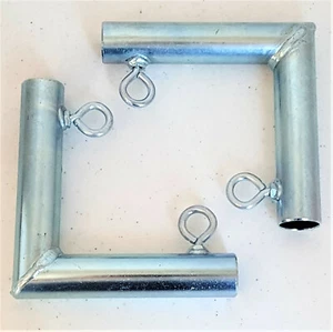 Tubo de 1" para soporte de dosel de esquina en forma de L patio cabina de jardín cochera (FLB) de 2 piezas - Imagen 1 de 3