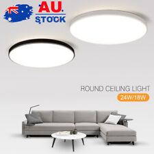 LED Ceiling Down Light Round 18/24W Ultra-THIN 5CM Oyster Lamp Modern Cool 6000K
