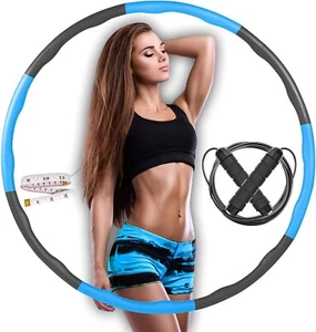 Weighted Hula Hoop For Adult Exercise Foam Padded Smart 95 CM, Green & Grey - Picture 1 of 8