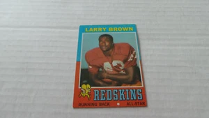 Topps 1971 fútbol #115 Larry Brown pieles rojas en excelente estado - Imagen 1 de 2