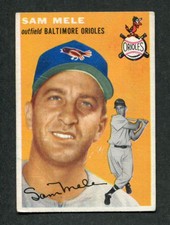 1954 Topps #240 Sam Mele Baltimore Orioles Baseball Card