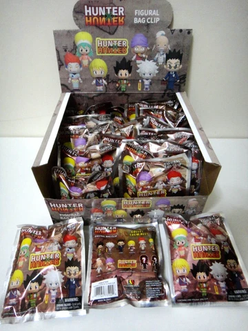 24 Pcs CASE Hunter x Hunter Anime 3D Figural Bag Clip Series 1 Blind Bag Sealed Cover