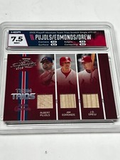2005 Playoff Absolute Memorabilia Albert Pujols Team Trios 019/100 Bat Relic STL
