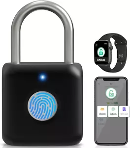 Fingerprint Padlock, Smart Padlock, Locker Lock, Combination Lock, Fingerprint - Picture 1 of 11