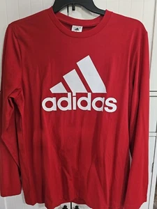 Mens Adidas NEW long sleeve shirt Red Size 2XL - Picture 1 of 1