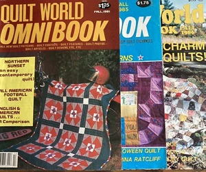 3 Quilt World Omnibooks Quilt Pattern Magazine Lot Quilt Design & Charm Quilts - Picture 1 of 7