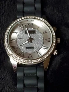 Geneva Platinum Women's Watch No.2989 Black Jelly Band Needs Battery - Picture 1 of 5