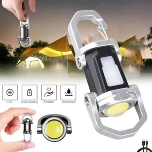 USB Rechargeable LED Torch with Red&Blue Light Work Light for Searching Hiking - Picture 1 of 6