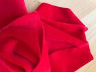4x 18x16cm xmas red cotton velour velvet type pile knit back fabric sew craft