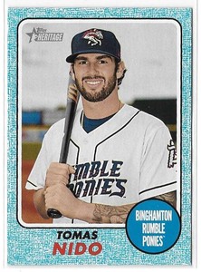 2017 TOPPS HERITAGE MINORS - BLUE BORDER - TOMAS NIDO /99