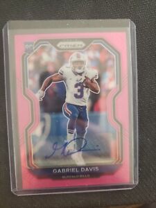 2020 Panini Prizm Rookie Autographs Prizm Pink #312 Gabriel Davis Auto Bills 🔥 