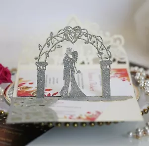 Glitter High Grade Bride and groom Wedding Invitation Card Greeting Cards - Picture 1 of 28