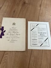 Royal Variety Show Performance 1937 brochure & flyer. George Formby, Max Miller