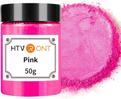 HTVRONT Pink Mica Powder for Epoxy Resin - 1.76 oz/50g Mica Pigment Powder - Image 1 of 4