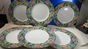 PTS Int’l Interiors Fantasia Dinner Plates 10.75” Mosaic Look & Feel Set Of 6 - Picture 1 of 7