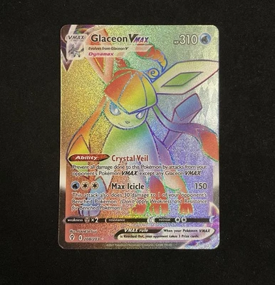 Glaceon VMAX 208/203 Evolving Skies Holo Secret Rare MINT 2021 Pokémon TCG - Image 1 of 2