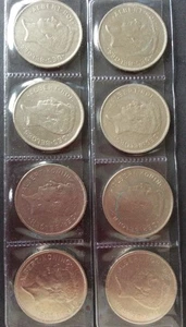 LOT of 8 different coins of 4 Belgas 1931 and 1932 FR and VL position A / B - Picture 1 of 2