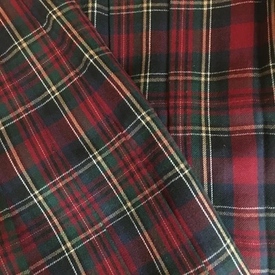 Vtg Plaid Skirt Women's Size 8 Long Pleated Midi 100% Wool Made In USA Academia - Image 1 of 4