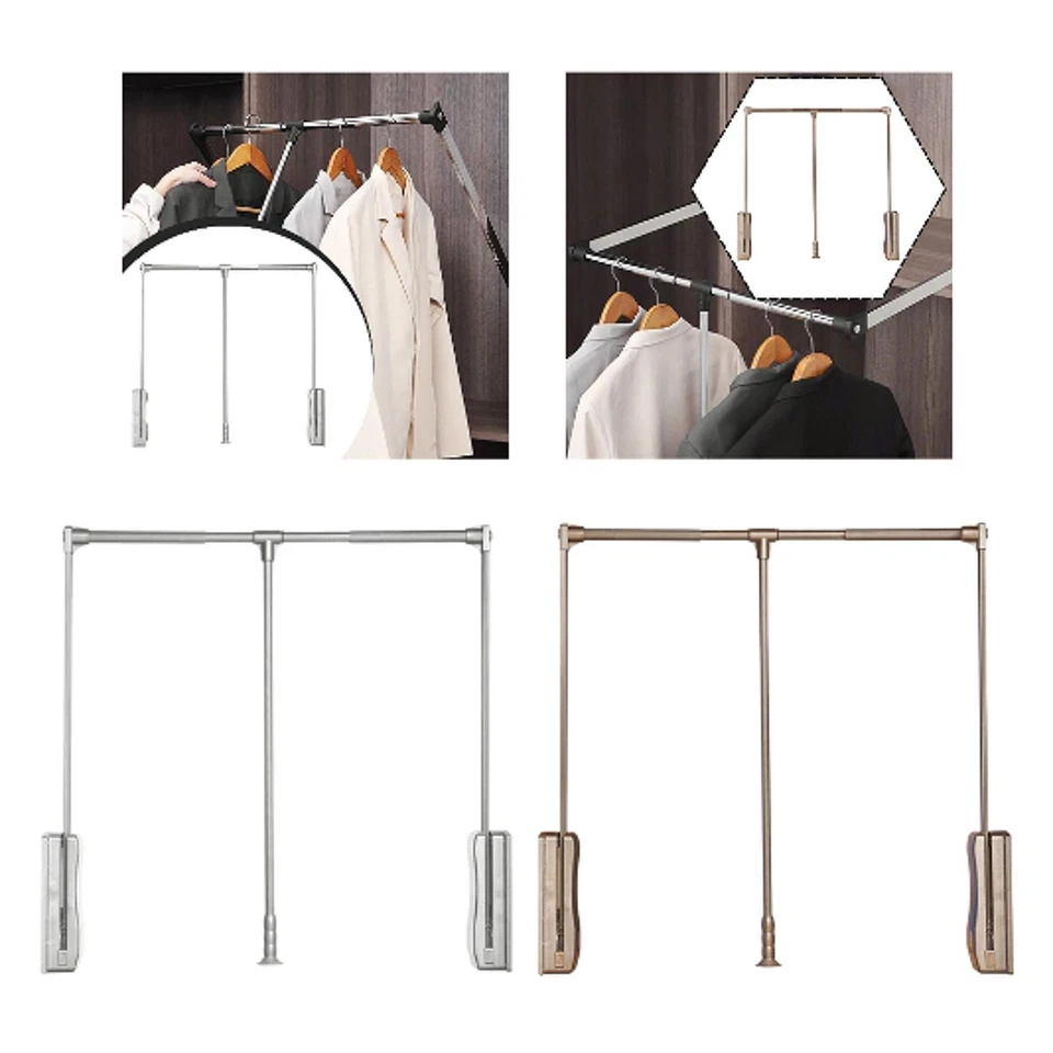 Asta telescopica per guardaroba in metallo, per guardaroba e camere da letto - Immagine 1 di 1
