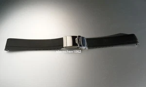 Davosa * Uhrenarmband * Ternos Kautschuk Band * Schwarz * 20-22 mm - Picture 1 of 6
