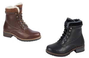 L 032 Botas de Campo Woodland Cuero Encaje/Cremallera Tobillo Alto Piel Sintética Forro Cálido - Imagen 1 de 7