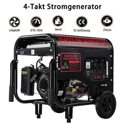 Stromgenerator Benzin 4-Takt 12PS 50HZ 5000W mit Elektrostart & AVR - Bild 1 von 4