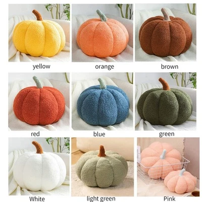 Pumpkin Pillow Soft Plush Toy Sofa Cushion Halloween Decor Gifts Kids Gifts NEW - Image 1 of 4