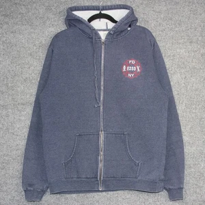 FDNY To Hell and Back Brooklyn NY Fire Department Zip Up Hoodie Mens L - Picture 1 of 7