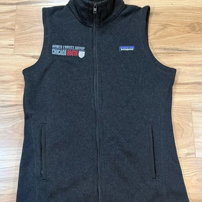 Chaleco Suéter Patagonia Better Pequeño Negro Chicago Booth Fuerzas Armadas Vellón Foto 1 de 4