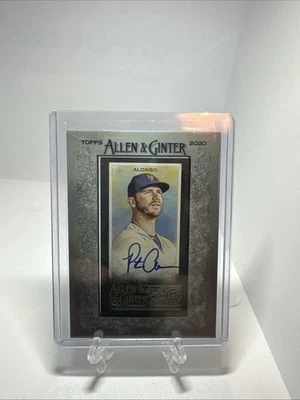 2020 Topps Allen & Ginter Pete Alonso Mini Black Framed Auto 12/20 - Mets - Image 1 of 2