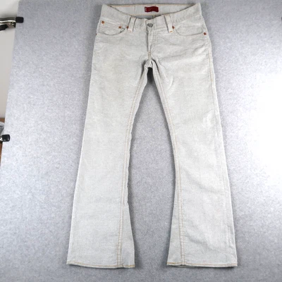 Vintage Levi’s Y2K Type 1 Corduroy Low Rise Tough Boot Size 11 M Gray Jeans - Image 1 of 4