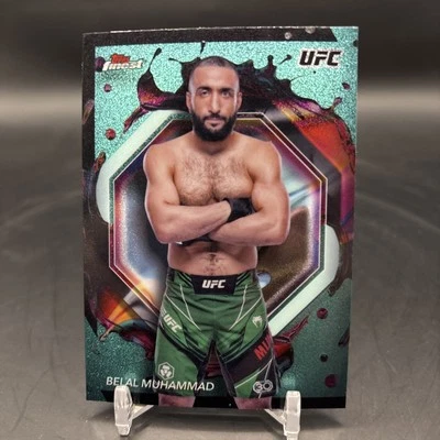 2024 Topps Finest UFC - Belal Muhammad - Aqua Glitter Rare - Image 1 of 2