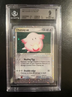 Chansey EX Holo Ruby and Sapphire Card 96/109 BGS 9 PSA - Image 1 of 2