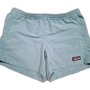 Patagonia Baggies Shorts 4” Unlined Kids Boys XL 14 Aqua Blue Hiking Outdoors - Picture 1 of 10
