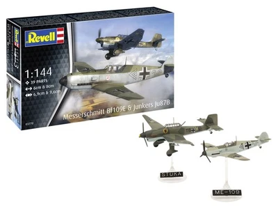 Messerschmitt Bf109E & Junkers Ju87B 1:144 Plastic Model Kit Revell - Image 1 of 4
