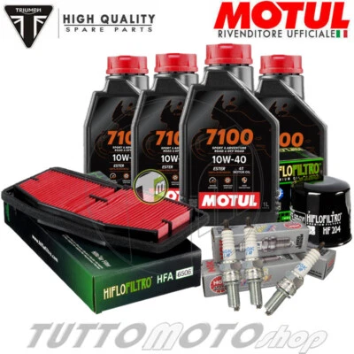 Tagliando TRIUMPH Street Triple 765 RS 2019 2020 / Olio Motul + Filtri + Candele - Immagine 1 di 4