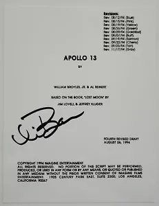 Kevin Bacon Signed Apollo 13 Script Cover Tremors JFK Footloose Actor Legend RAD - Picture 1 of 1