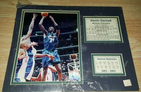 Minnesotta Timberwolves Kevin Garnett 2002-2003 Cardboard plaque 18x12 Cover