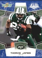 2008 Score Super Bowl XLIII Blue New York Jets Football Card #223 Thomas Jones