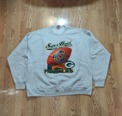 Sudadera De Colección Años 90 NFL Green Bay Packers Super Bowl 31 Campeones Cuello Redondo 2xl Foto 1 de 4