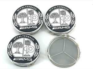 4PCS 75mm Wheel Center Caps Hub Caps Cover Logo Huncaps for Mercedes-Benz AMG