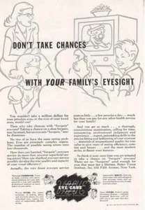 Better Vision Institute 1952: Family's Eyesight anuncio impreso vintage - Imagen 1 de 1