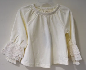 NWT Matilda Jane Just Image Ivory Tilly Ruffle Sleeve Top Girl's Size 2 - Picture 1 of 2